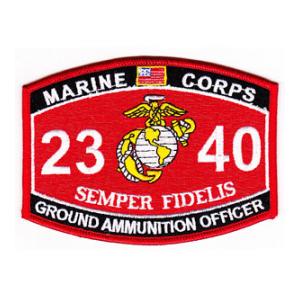 USMC MOS 2340 Ground Ammunition Officer Patch