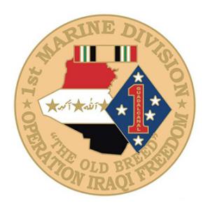 Operation Iraqi Freedom  1st Marine Division Pin