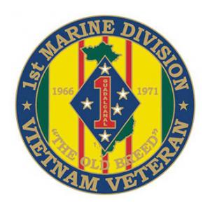 Vietnam Veteran 1st Marine Division Pin