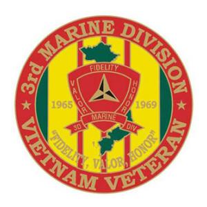 Vietnam Veteran 3rd Marine Division Pin