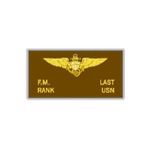 U.S. Navy Brown Leather Flight Badge