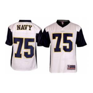 Navy Authentic Football Jersey (White)