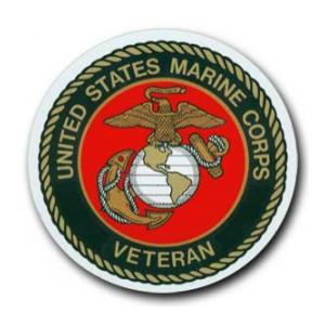 United States Marine Corps Veteran Bumper Sticker (Circular)