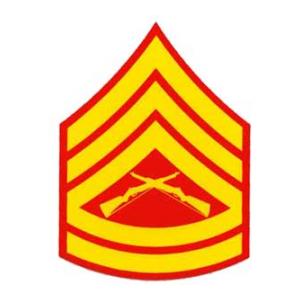 US Marines E-6 Gunnery Sergeant Outside Window Decal