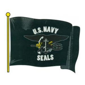 Navy Seals Flag Outside Window Decal
