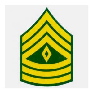 Army E-8 1st Sergeant Outside Window Decal