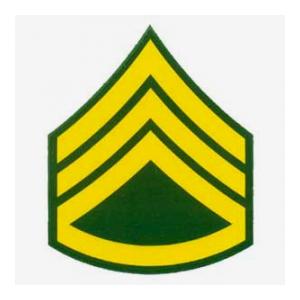 Army E-6 Staff Sergeant Outside Window Decal