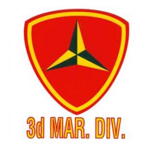 3rd Marine Division Outside Window Decal