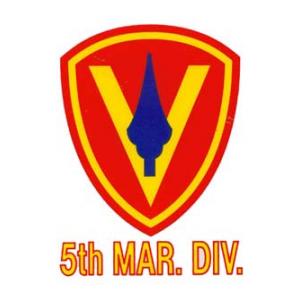 5th Marine Division Outside Window Decal