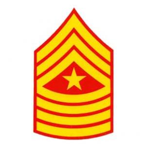 US Marines E-9 Sergeant Major Outside Window Decal