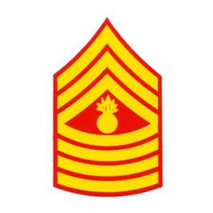 US Marines E-9 Master Gunnery Sergeant Outside Window Decal