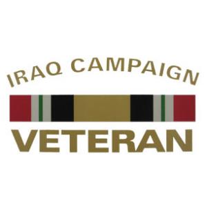 Iraq Campaign Veteran Outside Decal with Ribbon
