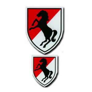 11th Armored Cavalry Regiment Outside Decal with Large and Small Decal