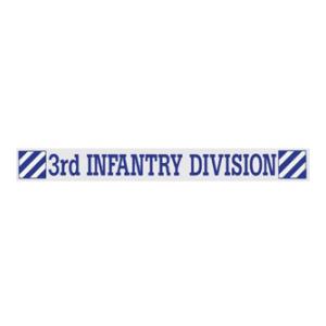 3rd Infantry Division Window Strip Decal