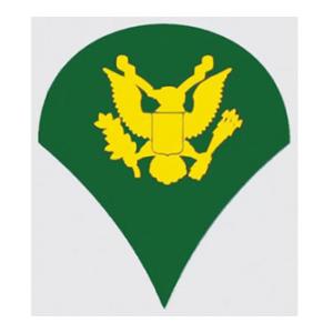 Army E-4 Specialist Outside Window Decal