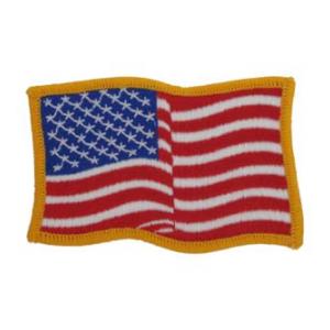 American Flag Patch (Wavy Gold Border)