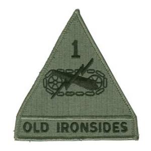 1st Armor Division Patch Foliage Green (With Hook Fastener)