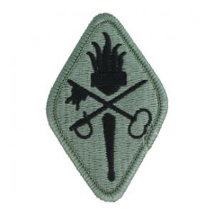 Quarter Master Center & School Patch Foliage Green (Velcro Backed)