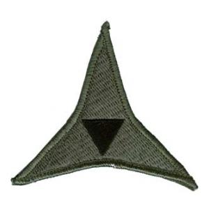 3rd Army Corps Patch Foliage Green (With Hook Fastener)