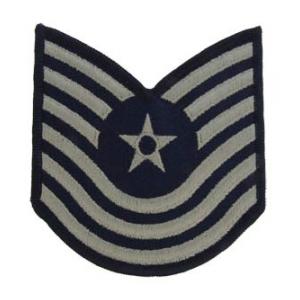 Air Force Master Sergeant Old Style with Star (Silver On Dark Blue)