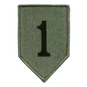 1st Infantry Division Patch Foliage Green (With Hook Fastener)