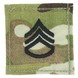 Army Staff Sergeant with Velcro backing (Multicam w/Black)