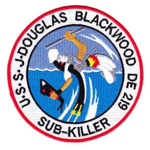 USS J. Douglas Blackwood DE-219 Ship Patch