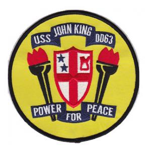 USS John King DDG-3 Ship Patch