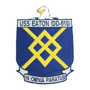 USS Eaton DD-510 Ship Patch