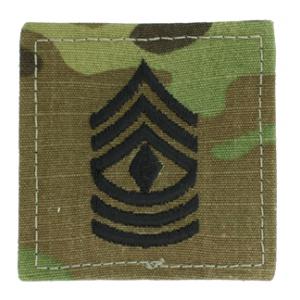 Army First Sergeant with Velcro backing (Multicam w/Black)