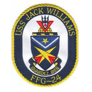 USS Jack Williams FFG-24 Ship Patch