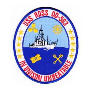 USS Ross DD-563 Ship Patch