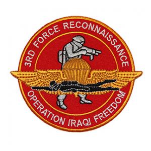 3rd Force Reconnaissance Operation Iraqi Freedom Patch