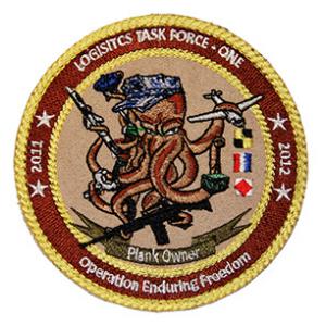 Logistics Task Force One Plank Owner Operation Enduring Freedom 2011-2012 Patch (Velcro)