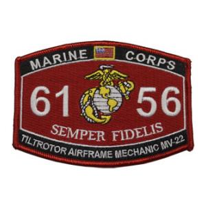 USMC MOS 6156 Tiltrotor Airframe Mechanic MV-22 Patch