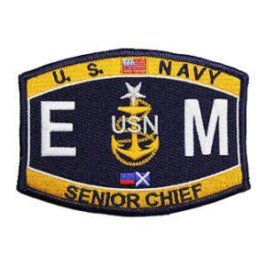 USN RATE EM Senior Chief Patch