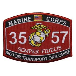 USMC MOS 3557 Motor Transport Ops Chief Patch
