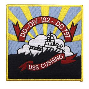 USS Cushing DD-797 DIV-192 Ship Patch