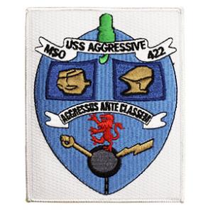 USS Aggressive MSO-4220 Ship Patch