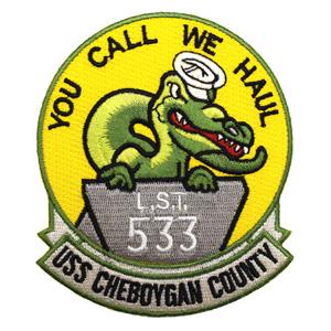 USS Cheboygan County LST-533 Ship Patch