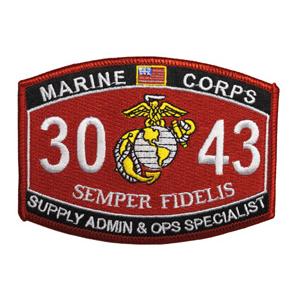 USMC MOS 3043 Supply Admin and OPS Specialist Patch