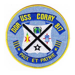 USS Corry DDR-817 Ship Patch