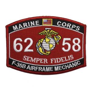 USMC MOS 6258 F-35B Airframe Mechanic Patch