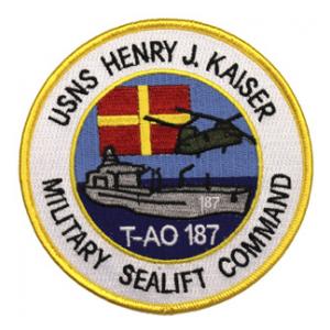 USNS Henry J. Kaiser T-AO 187 Ship Patch