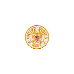 Navy Logo Patch (Gold on White)