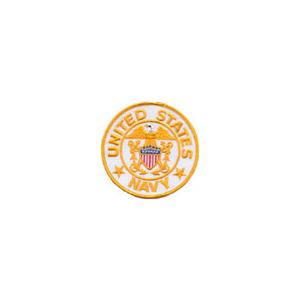 Navy Logo Patch (Gold on White)