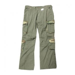Vintage Style 8 Pocket BDU Pants Washed (Olive Drab with Woodland Camo ...