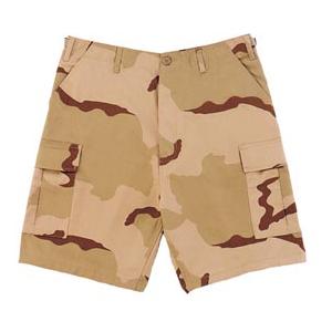 BDU 6 Pocket Combat Shorts (3 Color Desert Camo)