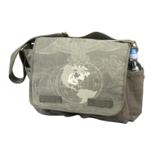 Heavy Weight Vintage Marine Corps Messenger Bag (Olive Drab)