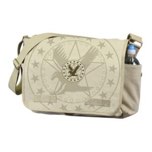 Heavy Weight Vintage Army Eagle Messenger Bag (Khaki)